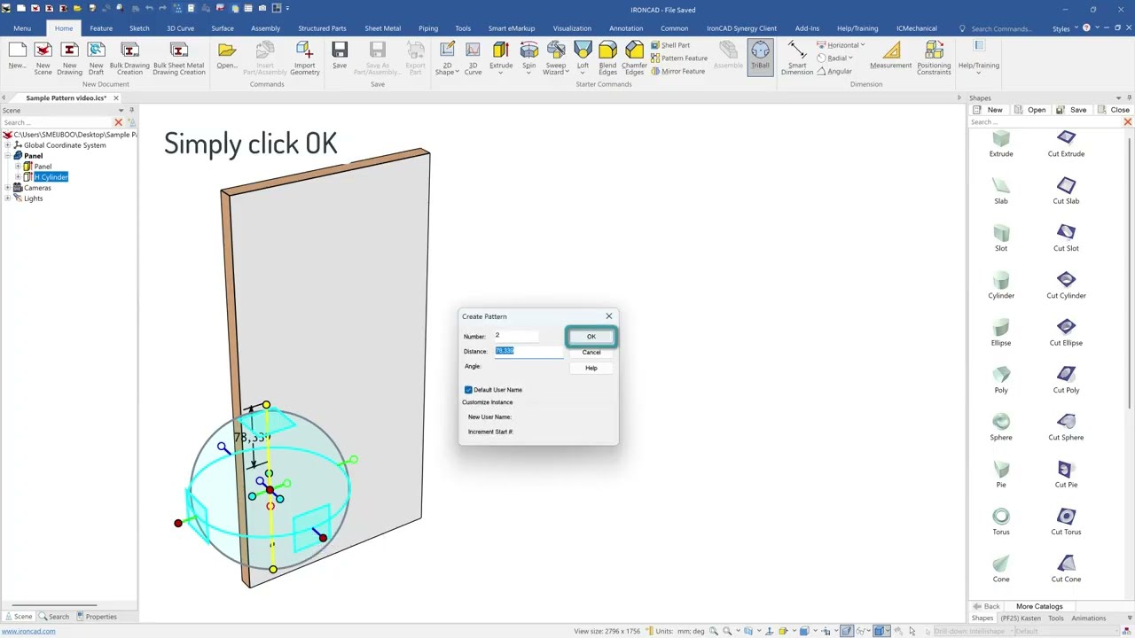 IronCAD Tutorial: How to Create and Update Smart Patterns
