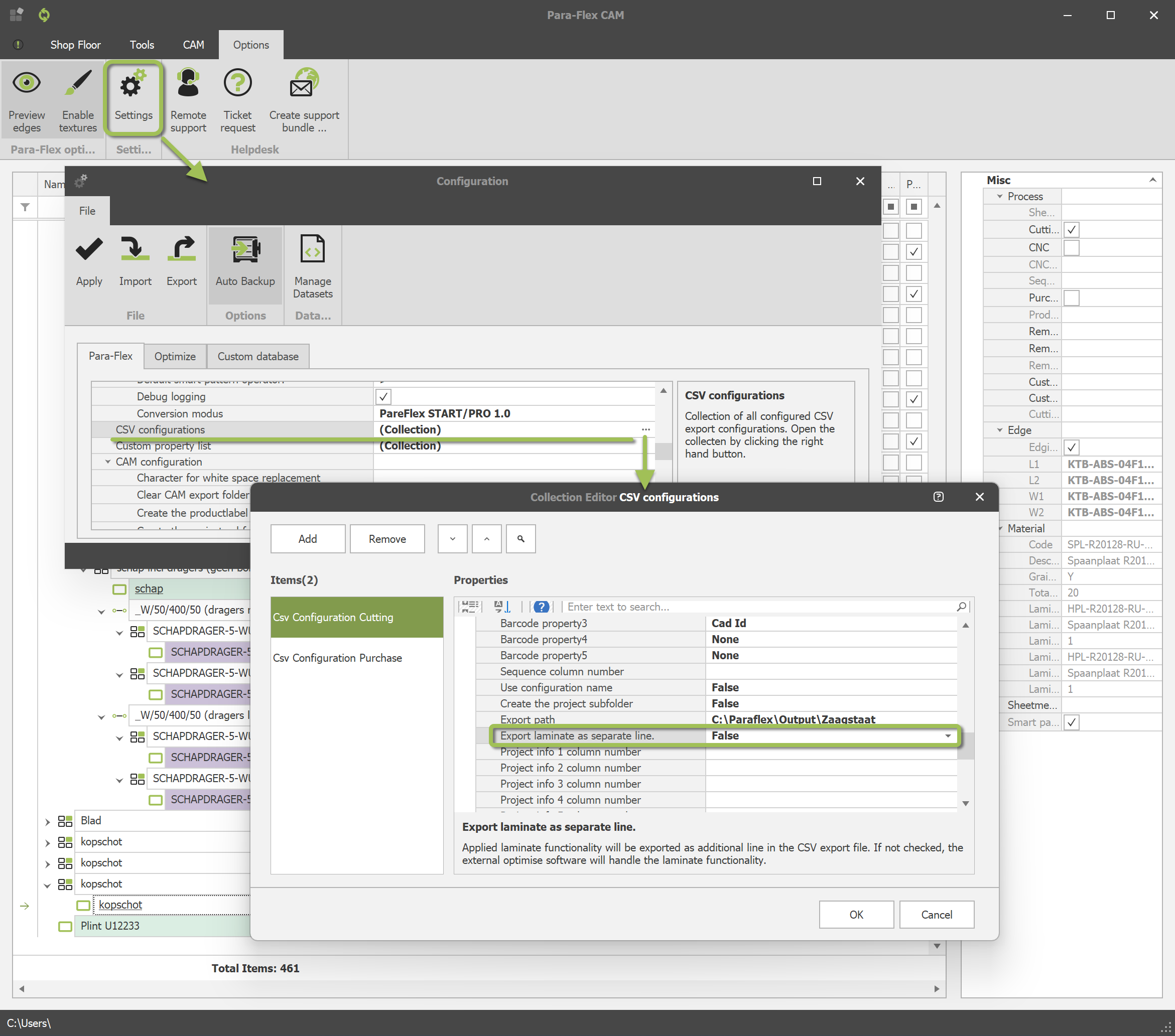 Laminate Export Separate